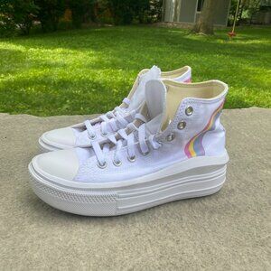 NWOT Rainbow Converse